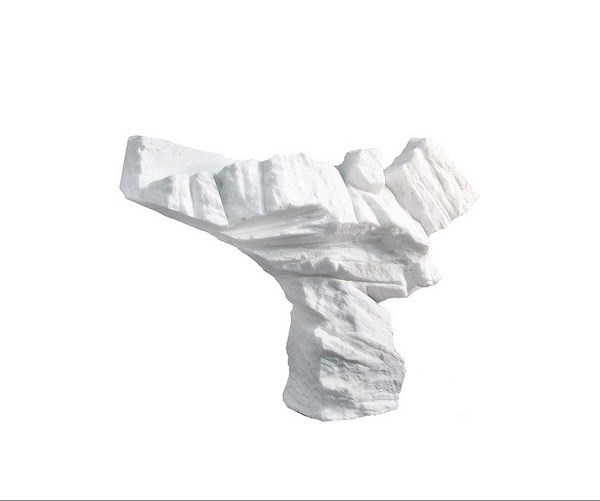 太極係列三 漢白玉石雕36X12X28CM