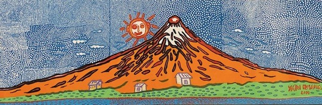 當代藝術文創-草間彌生Yayoi Kusama 富士山<織布>   