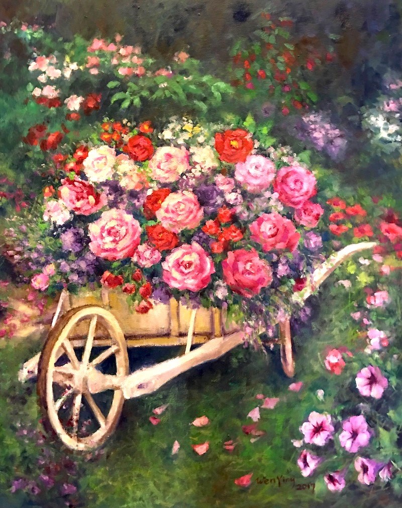 油畫參展作品（潘文英）-玫瑰 40F  