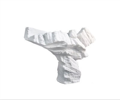 太極係列三 漢白玉石雕36X12X28CM